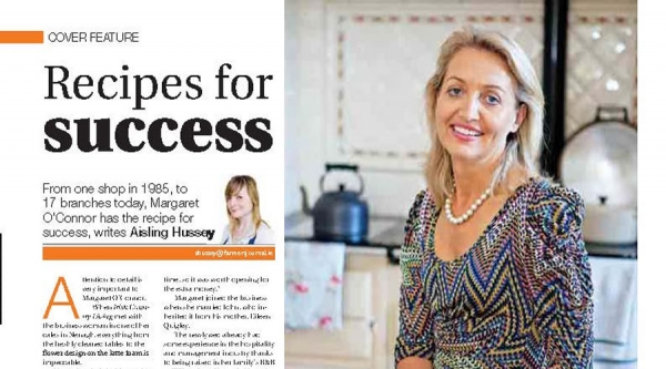 Inspirational Irish Business Mentor and Entrepreneur Margaret O'Connor, Irish Country Living Magazine, The Farmer's Journal